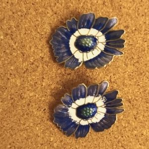 Vintage Enamel Earrings